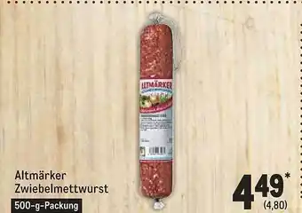 METRO Altmärker zwiebelmettwurst Angebot