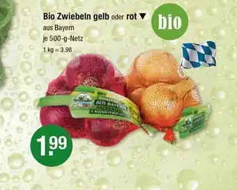 V Markt Bio zwiebeln gelb oder rot Angebot