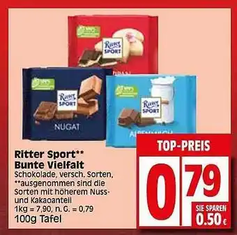 Elli Markt Ritter sport bunte vielfalt Angebot