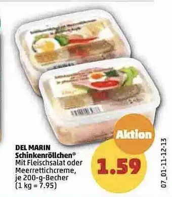 PENNY Del marin schinkenröllchen Angebot