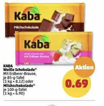 PENNY Kaba weiße schokolade oder milchschokolade Angebot