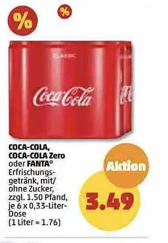 PENNY Coca-cola, zero oder fanta Angebot