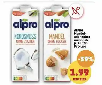 PENNY Alpro mandel- oder kokosnussdrink Angebot