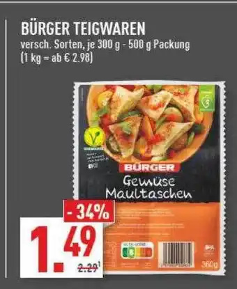 Marktkauf Bürger teigwaren Angebot