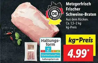 Lidl Metzgerfrisch frischer schweine-braten Angebot