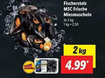 Lidl Fischerstolz msc frische miesmuscheln Angebot