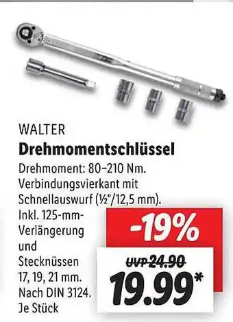 Lidl Walter drehmomentschlüssel Angebot