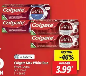 Lidl Colgate max white duo Angebot