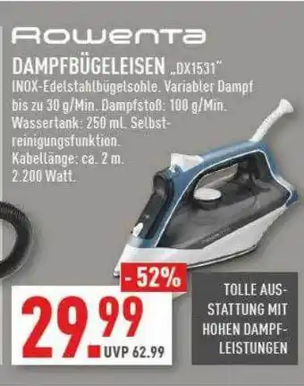 Marktkauf Rowenta dampfbügeleisen Angebot