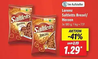 Lidl Lorenz saltletts brezel oder herzen Angebot