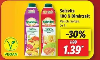 Lidl Solevita 100 % direktsaft Angebot