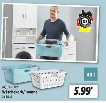 Lidl Aquapur wäschekorb oder -wanne Angebot