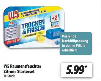 Lidl W5 raumentfeuchter zitrone starterset Angebot