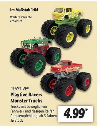 Lidl Playtive racers monster trucks Angebot