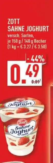 Marktkauf Zott zahne joghurt Angebot