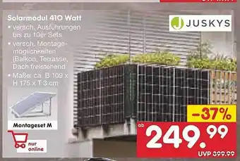 Netto Marken-Discount Solarmodul 410 watt juskys Angebot