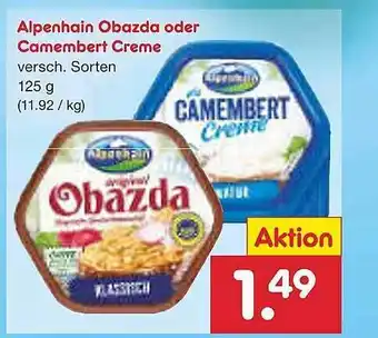 Netto Marken-Discount Alpenhain obazda oder camembert creme Angebot