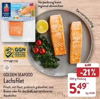 Aldi Nord Golden Seafood Lachsfilet 300 g Packung Angebot