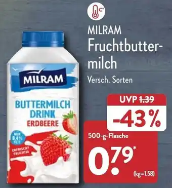 Aldi Nord Milram Fruchtbuttermilch 500 g Flasche Angebot