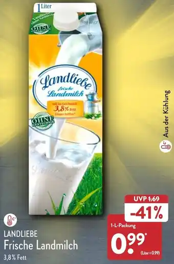 Aldi Nord Landliebe Frische Landmilch 1 L Packung Angebot