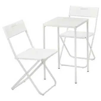 IKEA Fejan tisch+2 klappstühle/außen weiß/weiß Angebot