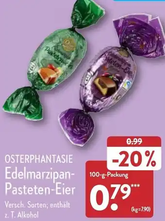 Aldi Nord Osterphantasie Edelmarzipan Pasteten-Eier 100 g Packung Angebot