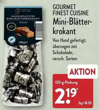 Aldi Nord Gourmet Finest Cuisine Mini Blätterkrokant 120 g Packung Angebot