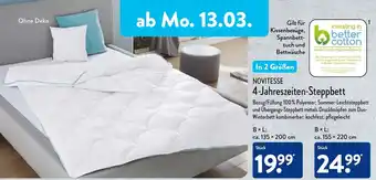 Aldi Nord Novitesse 4 Jahreszeiten Steppbett Angebot