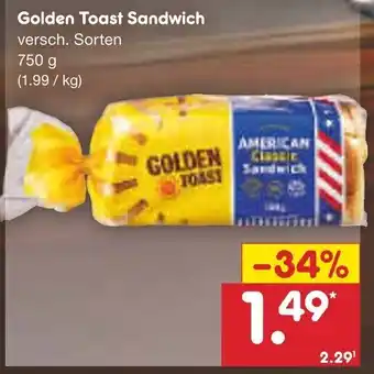 Netto Marken-Discount Golden Toast Sandwich 750 g Angebot