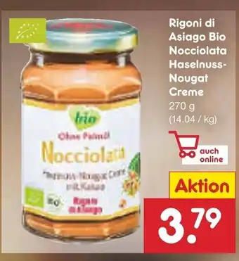 Netto Marken-Discount Rigoni di Asiago Bio Nocciolata Haselnuss-Nougat Creme 270 g Angebot