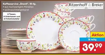 Netto Marken-Discount Ritzenhoff & Breker Kaffeeservice Shanti, 18 st Angebot