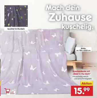 Netto Marken-Discount Kuscheldecke mit Glow in the dark Angebot