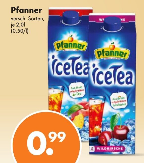 Verwunderlich Pfanner Eistee Angebot Ebenbild