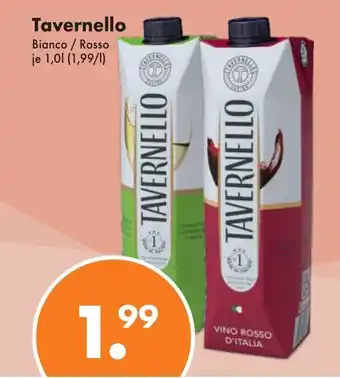 Trink und Spare Tavernello Bianco o. Rosso Tafelwein 1L Angebot