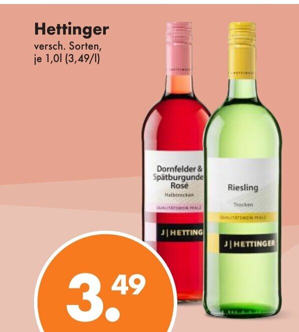 Hettinger 1L Angebot bei Trink und Spare