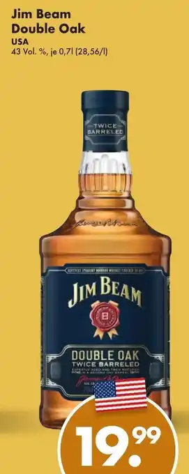 Trink und Spare Jim Beam Double Oak Bourbon Whiskey 700ml Angebot