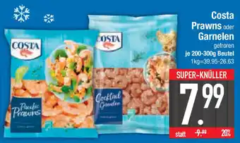 E-Center Costa Prawns oder Garnelen 200-300 g Beutel Angebot