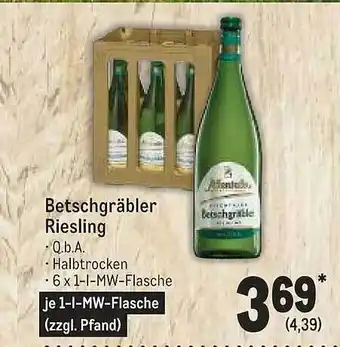 METRO Betschgräbler riesling Angebot