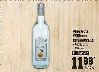 METRO Alde gott williams birnenbrand Angebot