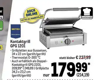 METRO Metro professional kontaktgrill gpg 1201 Angebot