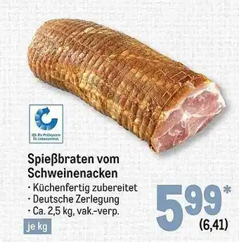 METRO Spießbraten vom schweinenacken Angebot