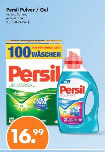 Trink und Spare Persil Pulver o. Gel 76-100wl Angebot