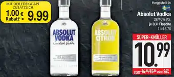 E-Center Absolut Vodka 0,7 L Flasche Angebot