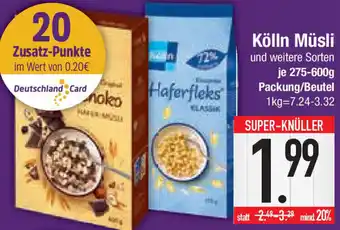 E-Center Kölln Müsli 275-600 g Packung/Beutel Angebot