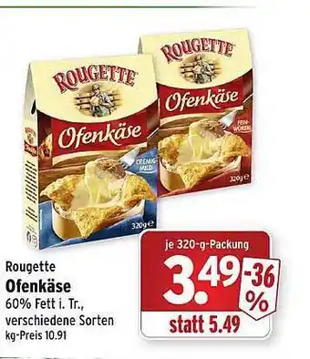 Wasgau Rougette ofenkäse Angebot