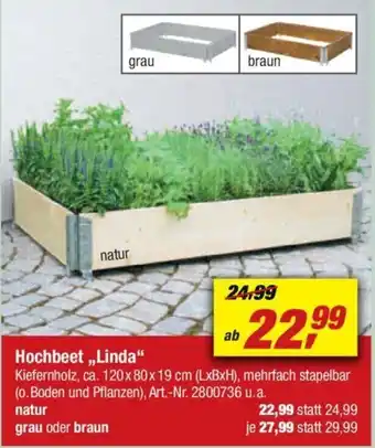 toom Baumarkt Hochbeet Linda Angebot