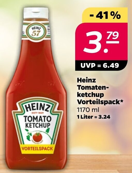 Heinz Tomatenketchup Vorteilspack 1170 ml Angebot bei NETTO