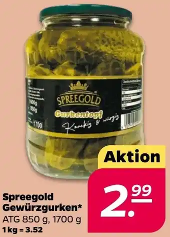 NETTO Spreegold Gewürzgurken 1700 g Angebot