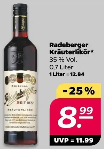 NETTO Radeberger Kräuterlikör 0,7 Liter Angebot