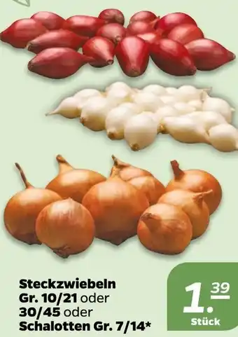 NETTO Steckzwiebeln Gr. 10/21 oder 30/45 oder Schalotten Gr. 7/14 Angebot